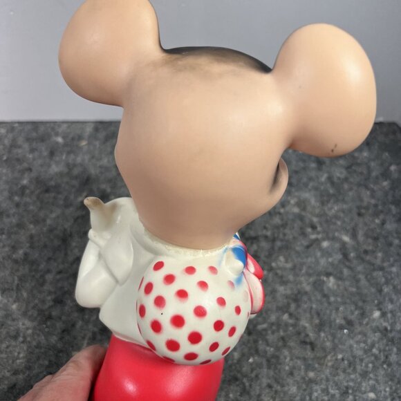 Vtg DELL WALT DISNEY HITCHHIKING HOBO MICKEY MOUSE SQUEAKY TOY - Picture 14 of 15